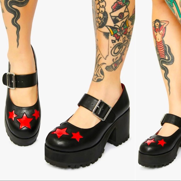 NIB- Misery Business Star Mary Janes Platform Shoes